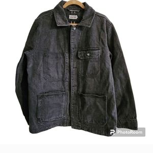 Taylor Stitch The Fremont Jacket Black 3-Month Wash Selvage Denim Size Large